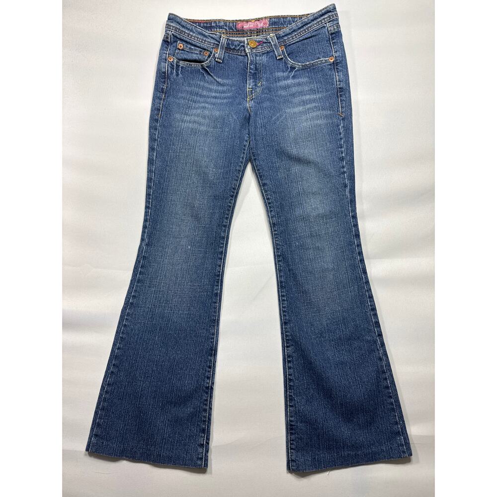 Levi's 518 Women's Superlow Bootcut Blue Denim Jeans - Size 7M (30x29) *READ*